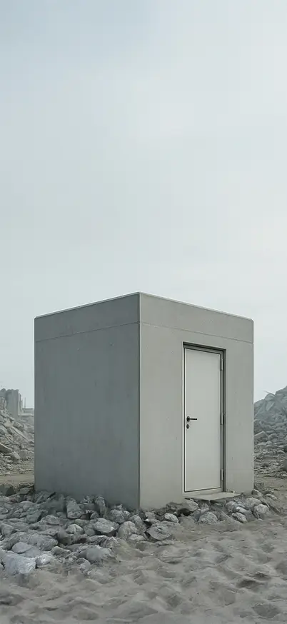 ממ״ד עומד מוקף בהריסות